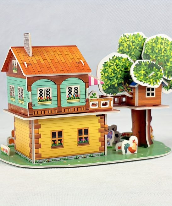 Creative 3D Model Puzzle of a Forest Cabin - Toy for Kids - Fun Toy - Christmas - Thanksgiving - Day - Birthday Gift - Enhances Thinking Skills - Improves Hands-On Ability And Focus