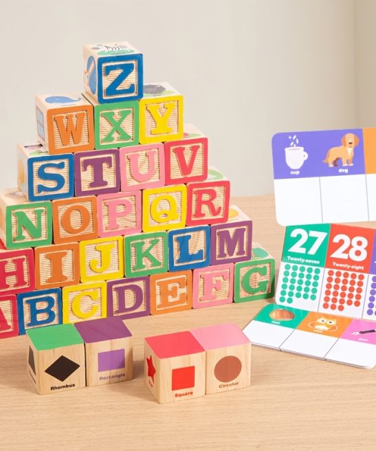 Wooden Blocks for 3-6 Years, 9 Double - Sided Cards, Spell & Stack, Boost Fine Motor & Spatial Skills, Safe & Durable, Preschool Learning, Perfect Birthdayu002FChristmas Gift